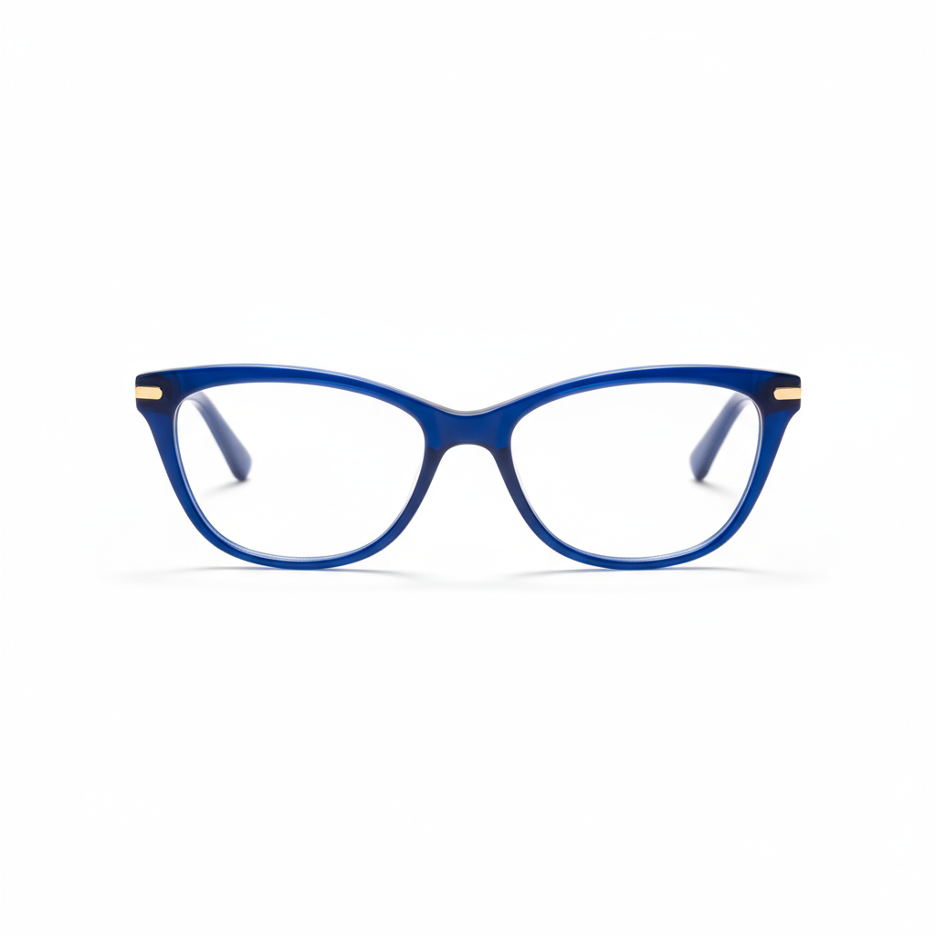 Designer Cat-Eye Glasses - Blue