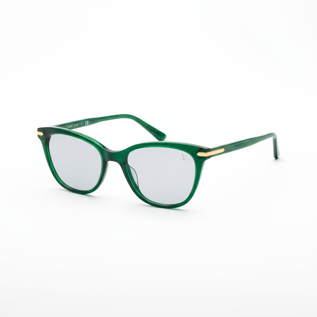 Designer Cat-Eye Glasses - Green