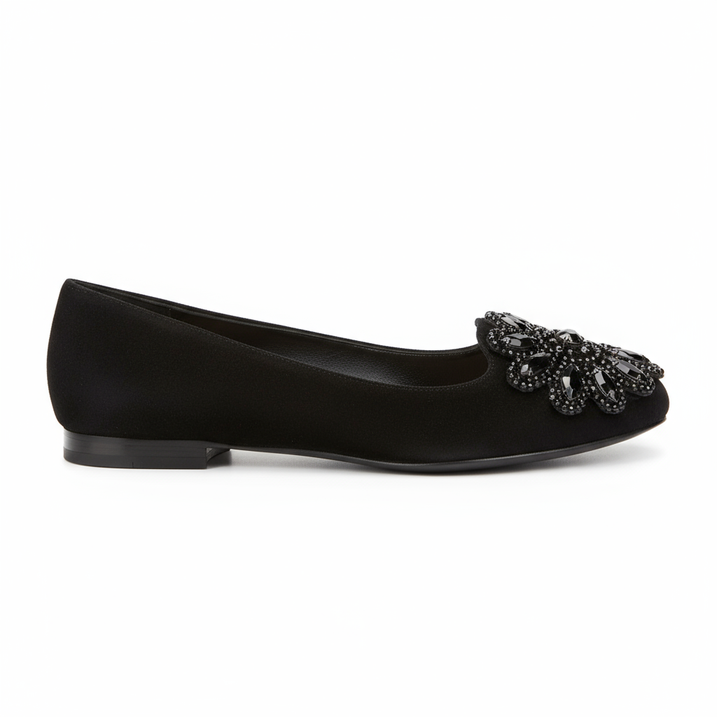 Embellished Flats - Black