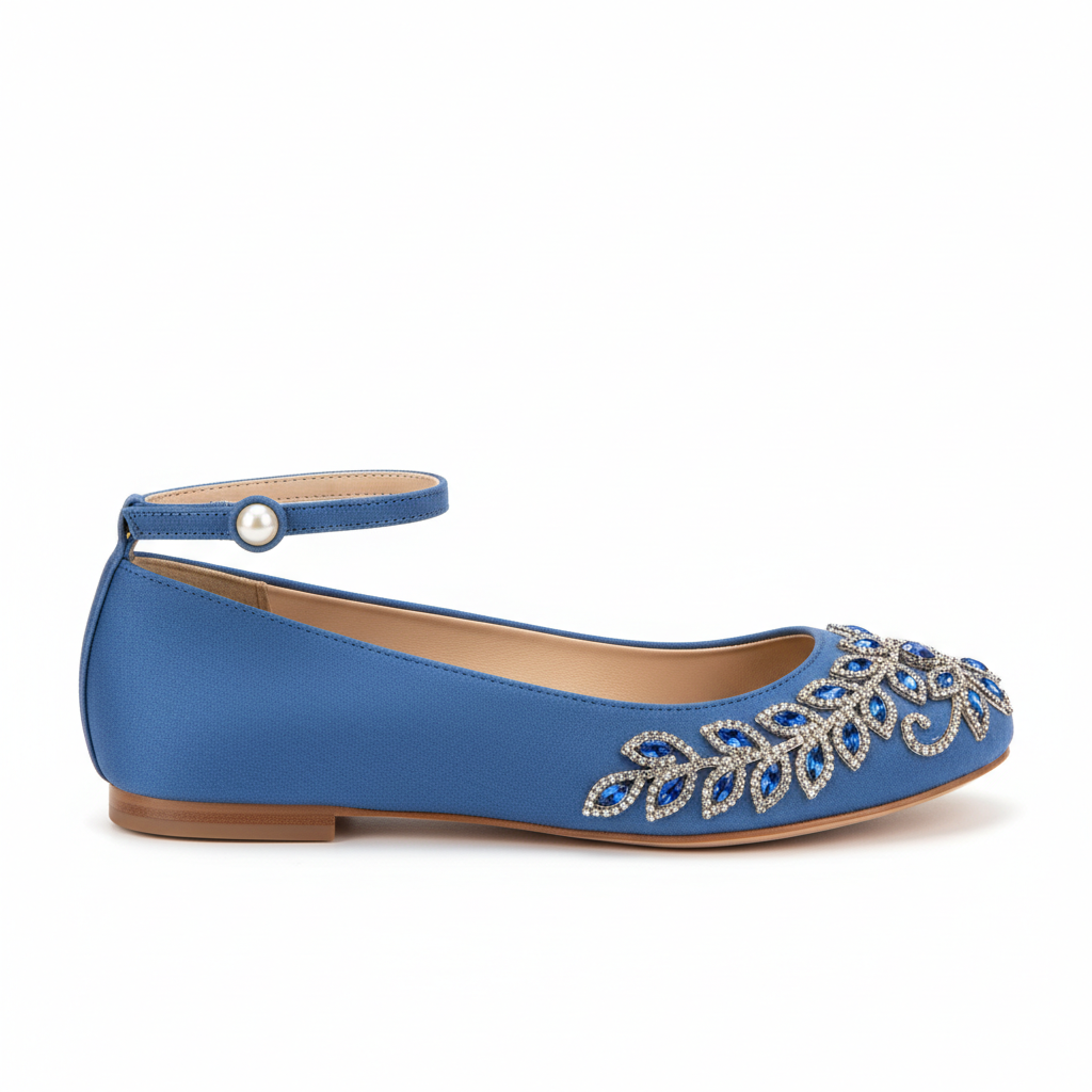 Embellished Flats - Blue
