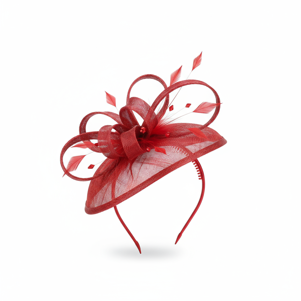 Fascinator Headpiece - Red