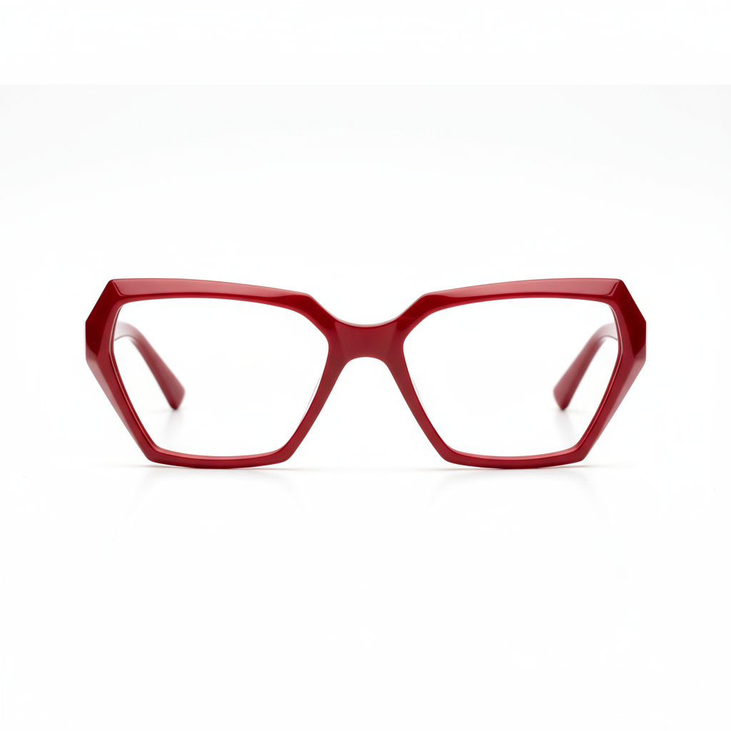 Geometric Designer Frames - Red