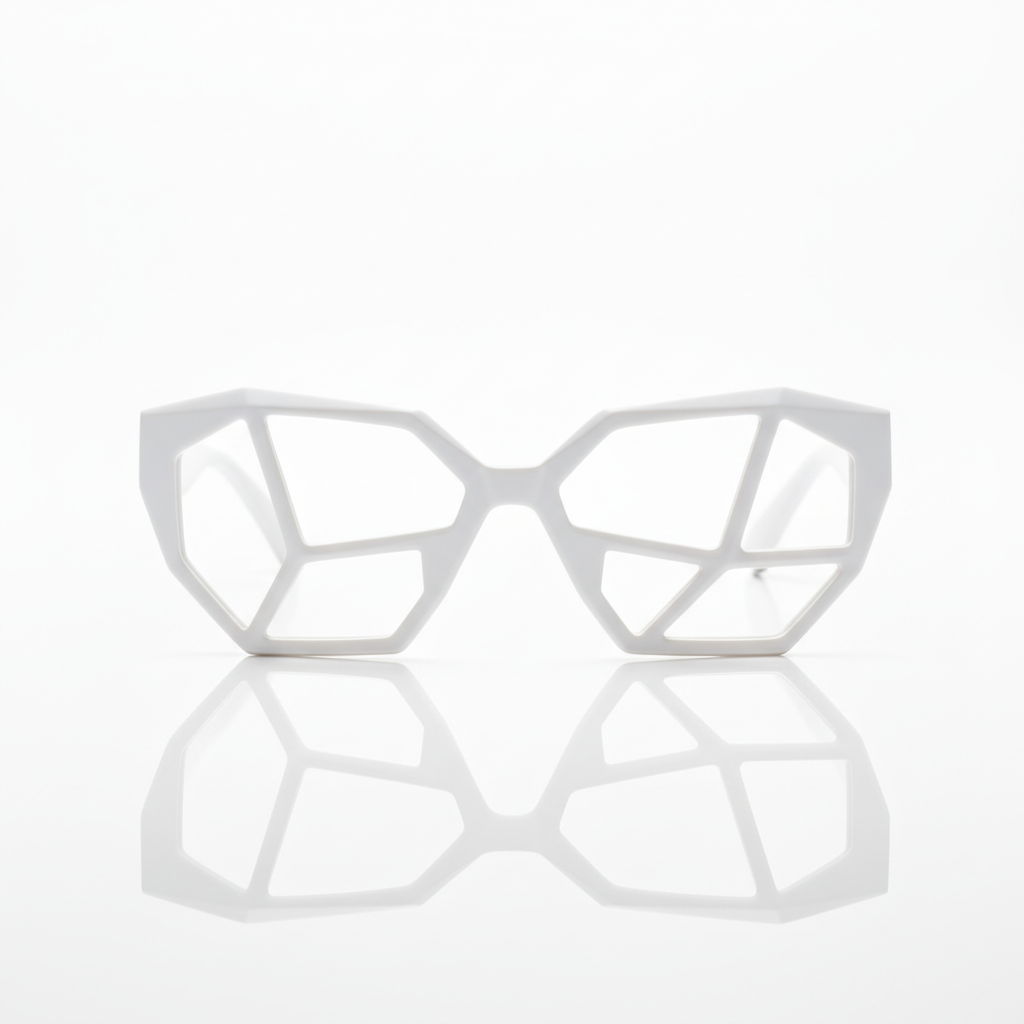 Geometric Designer Frames - White