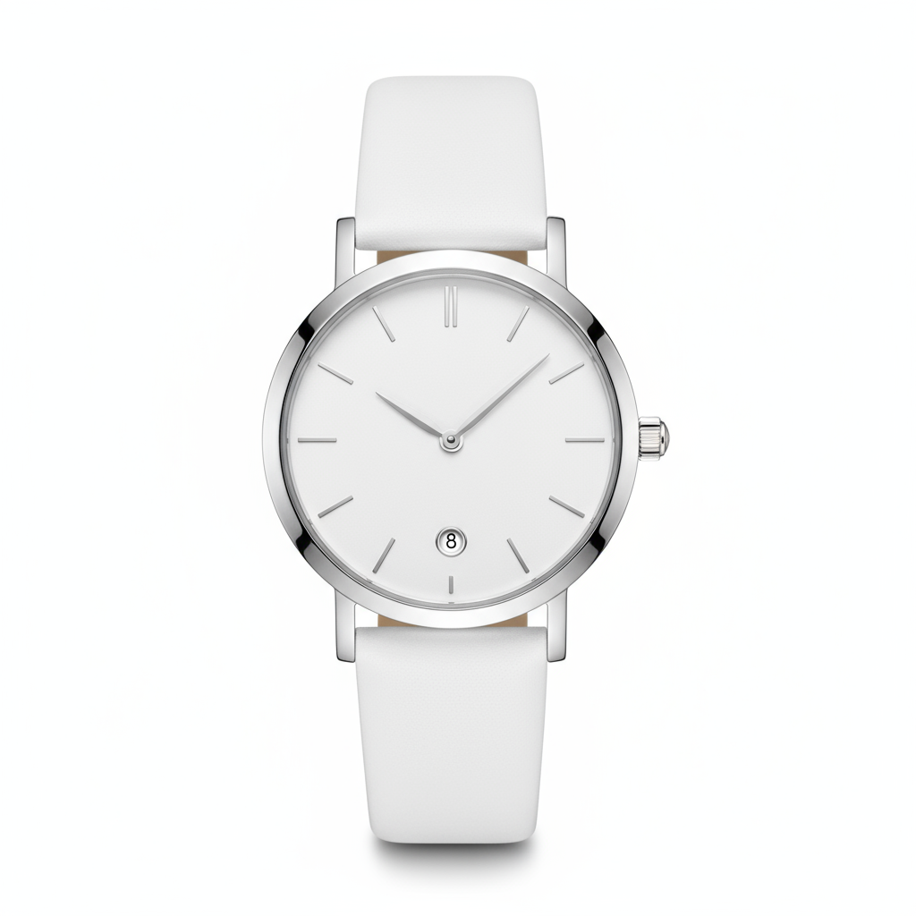 Minimalist Dress Watch - White