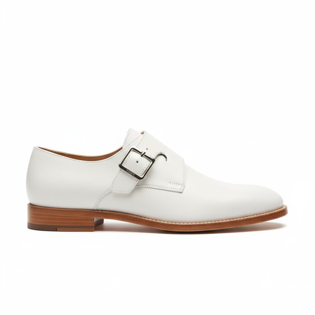 Monk Strap Shoes - White