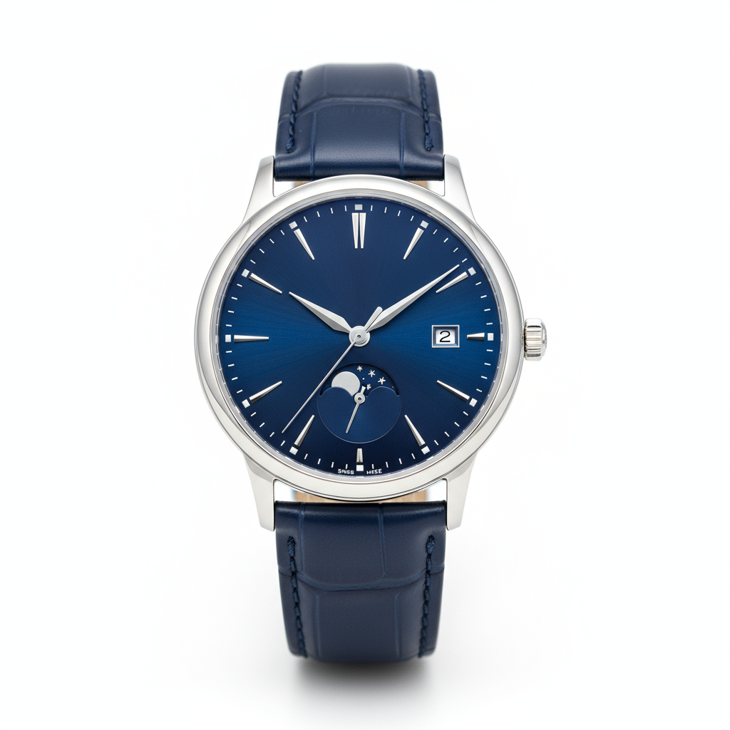 Moon Phase Dress Watch - Blue