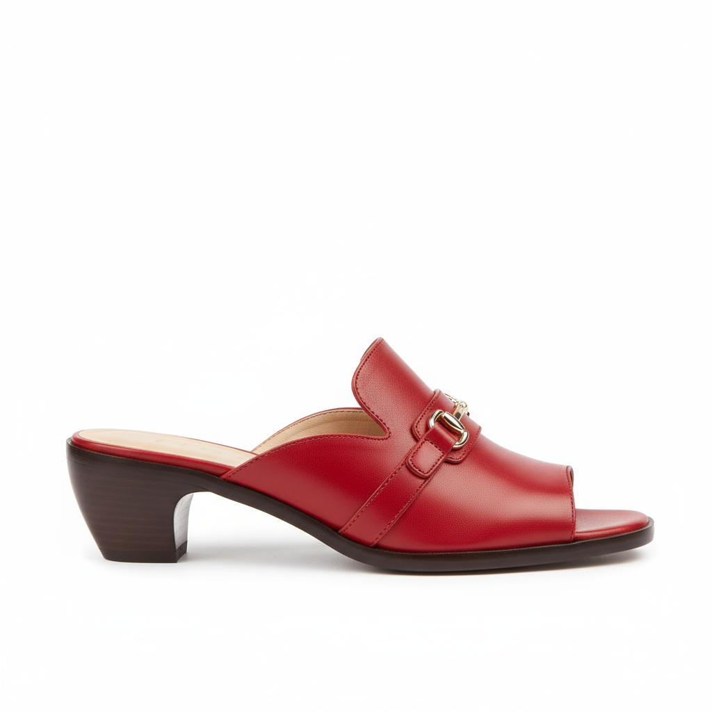 Mule Slides - Red