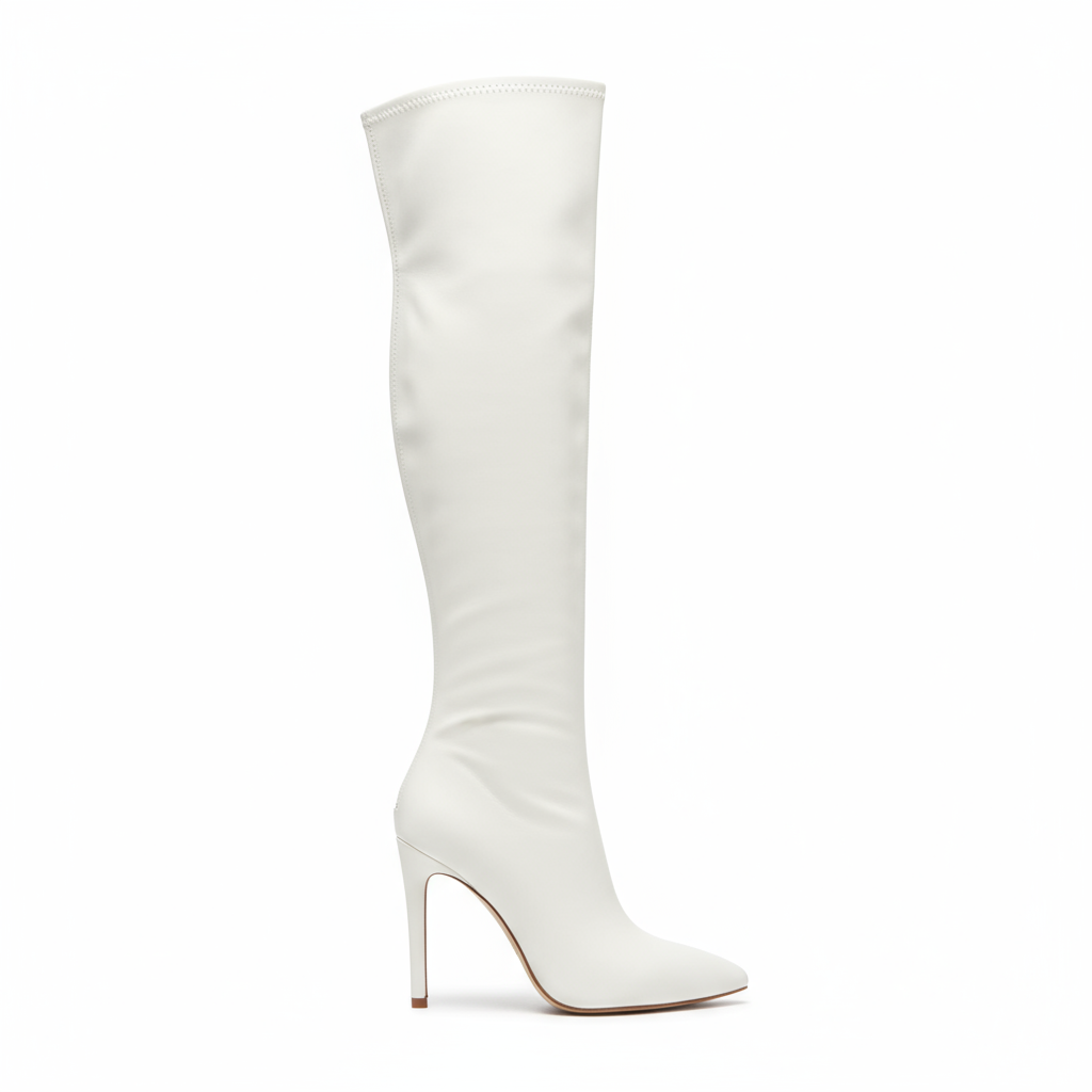 Over-the-Knee Boots - White