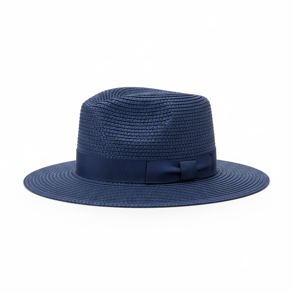 Panama Straw Hat - Blue