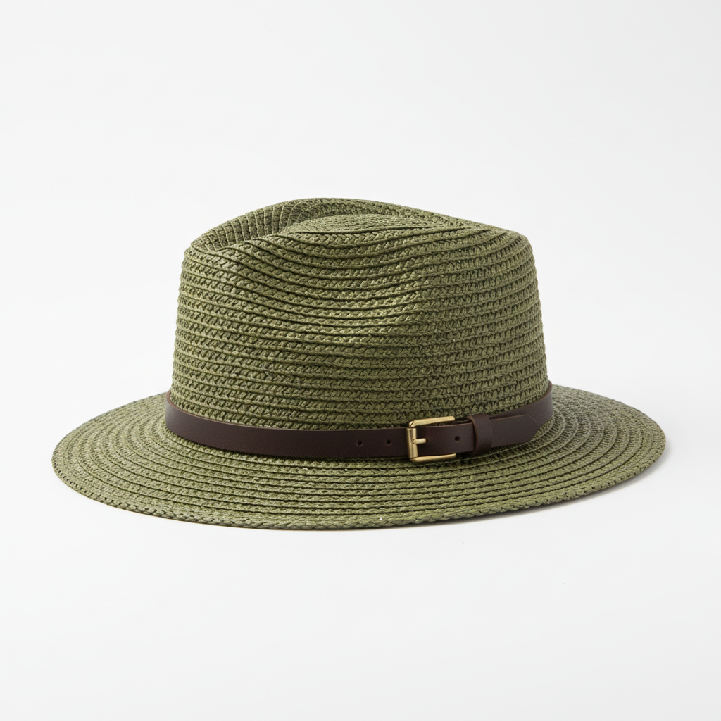 Panama Straw Hat - Green