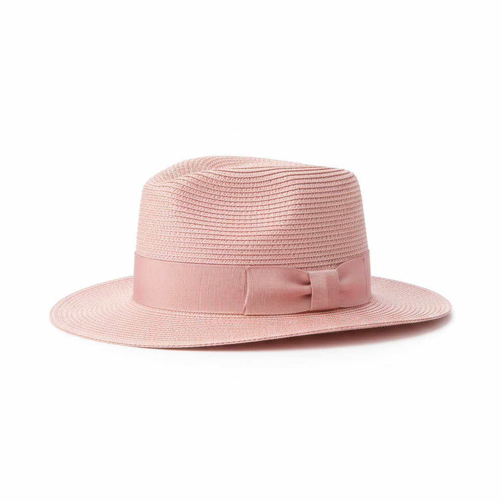 Panama Straw Hat - Pink