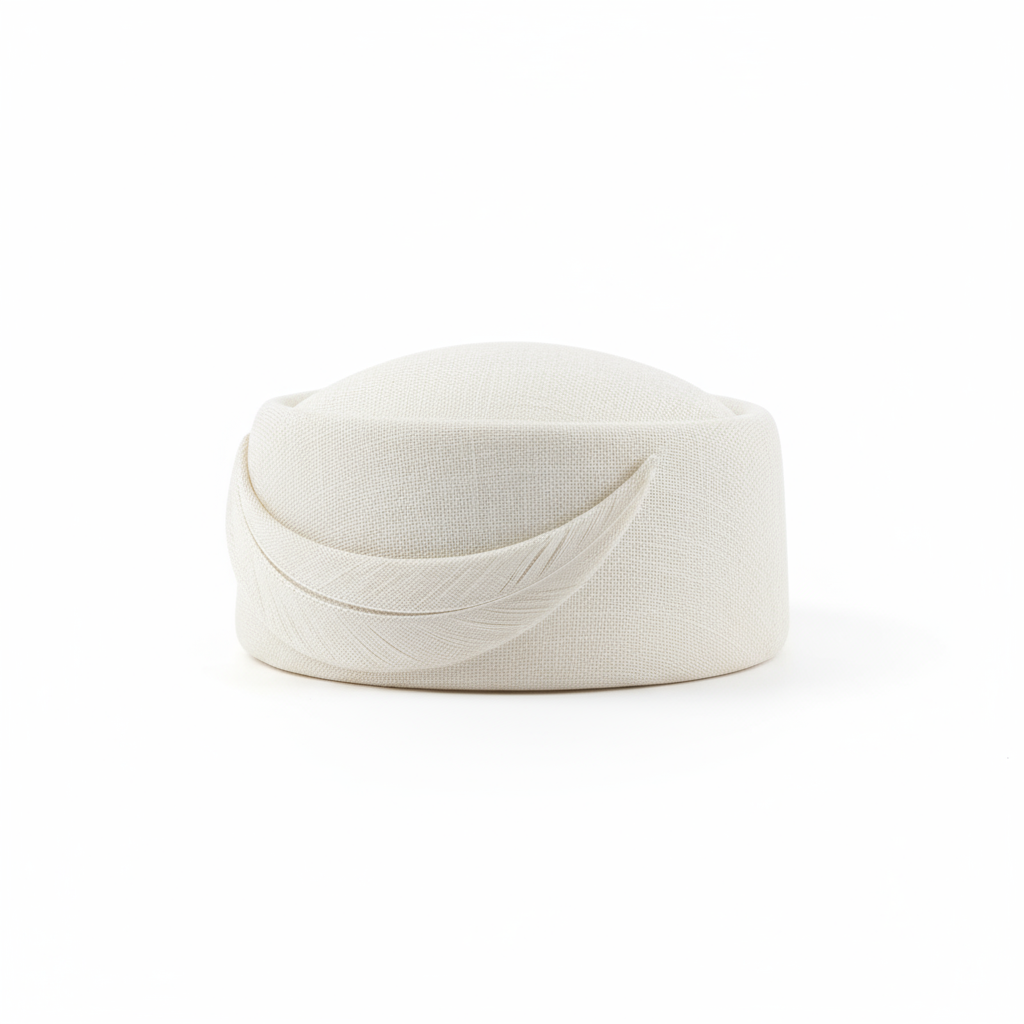 Pillbox Hat - White