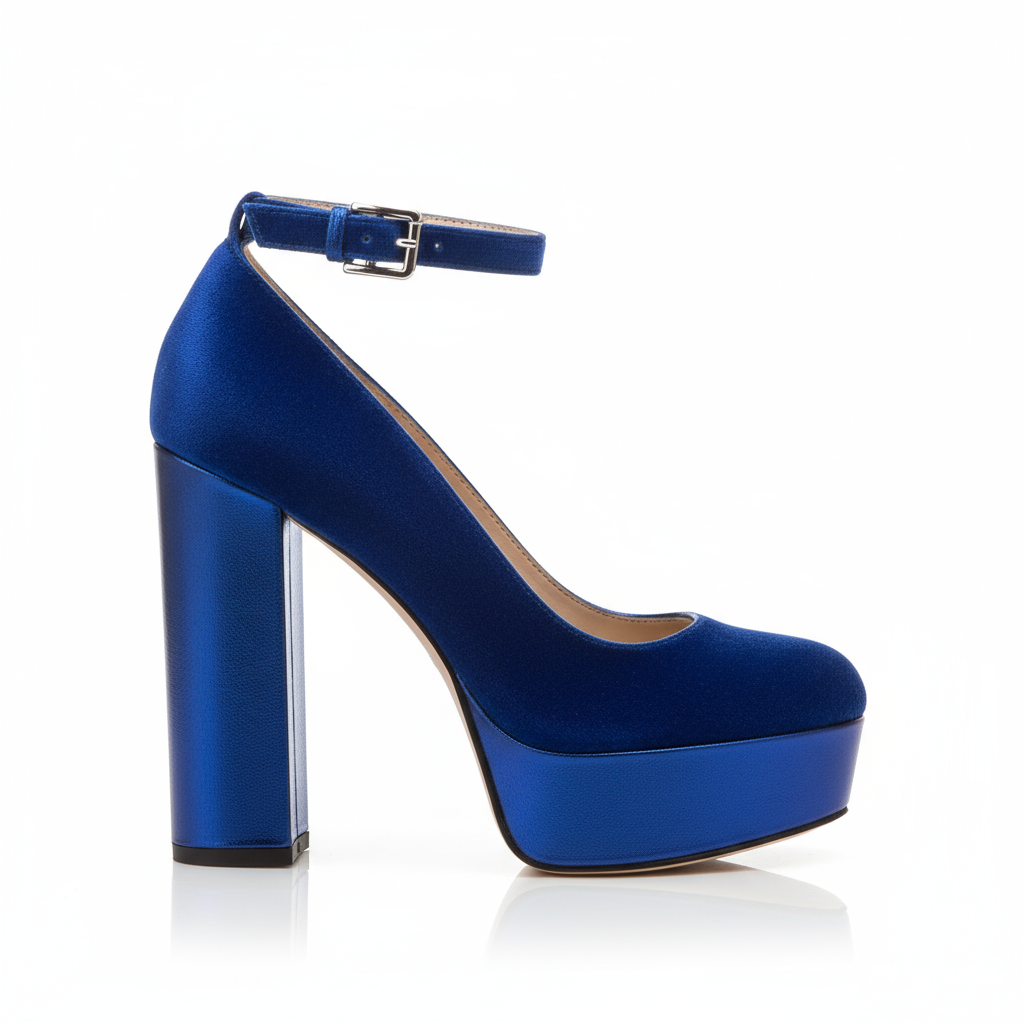 Platform Heels - Blue