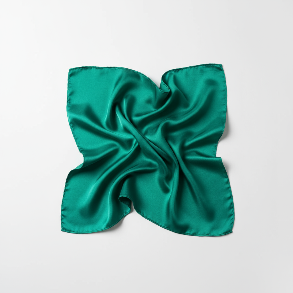 Silk Square Scarf - Green