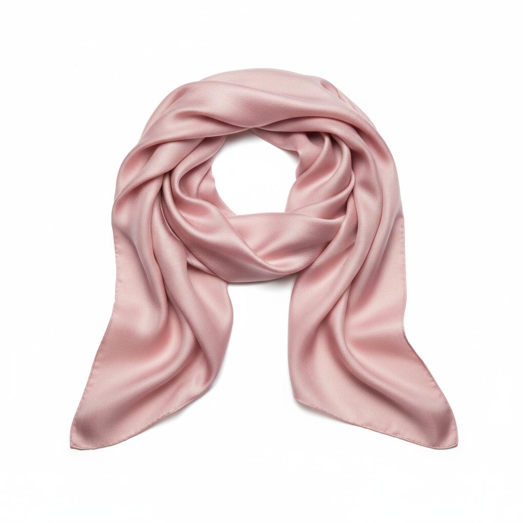Silk Square Scarf - Pink