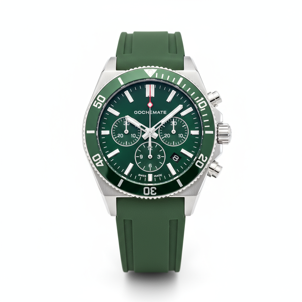 Sport Chronograph Watch - Green