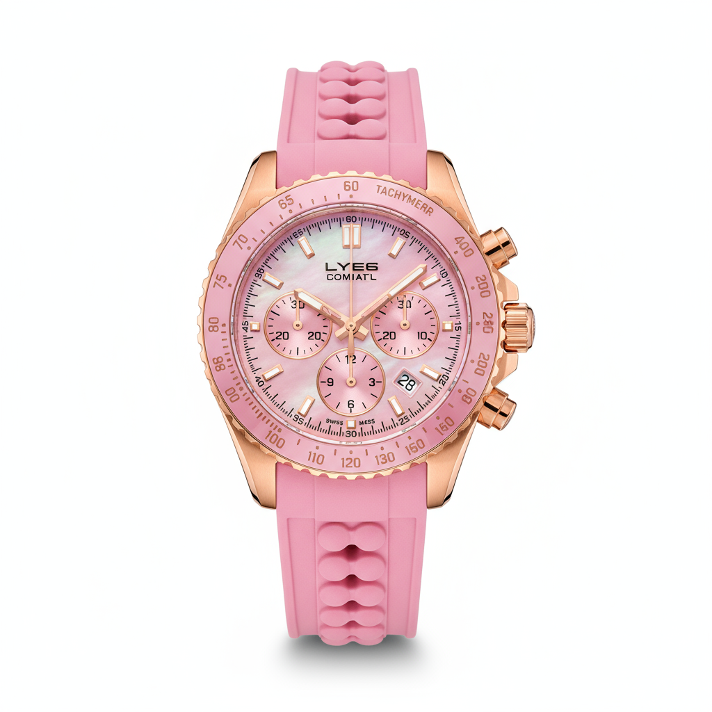 Sport Chronograph Watch - Pink