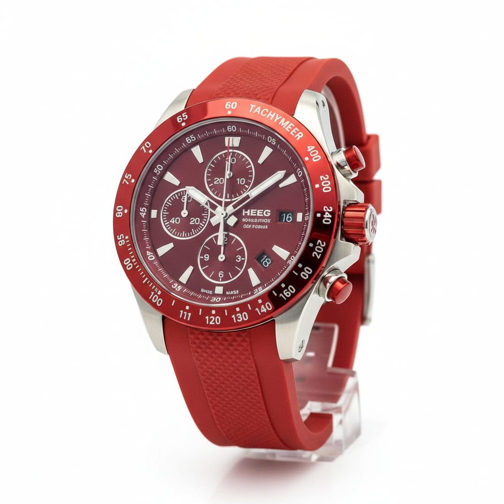 Sport Chronograph Watch - Red
