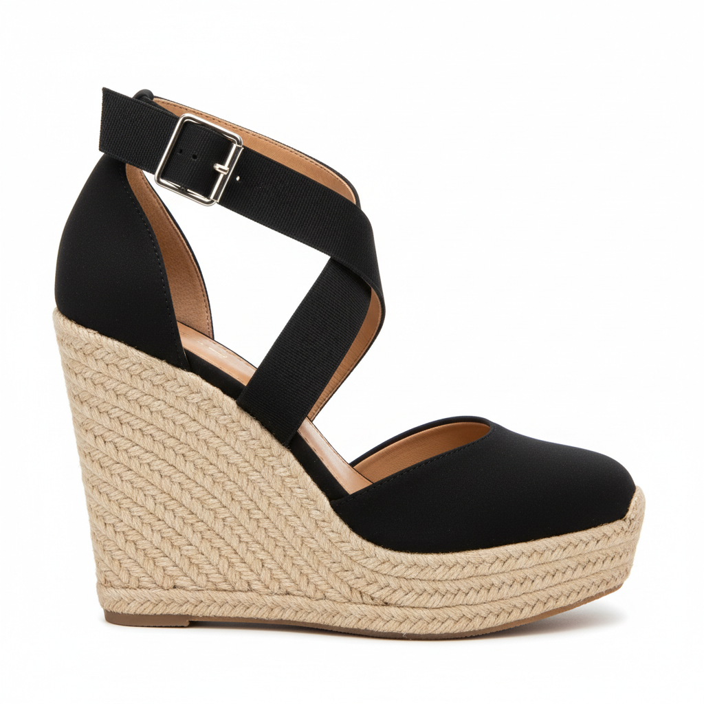 Wedge Espadrilles - Black