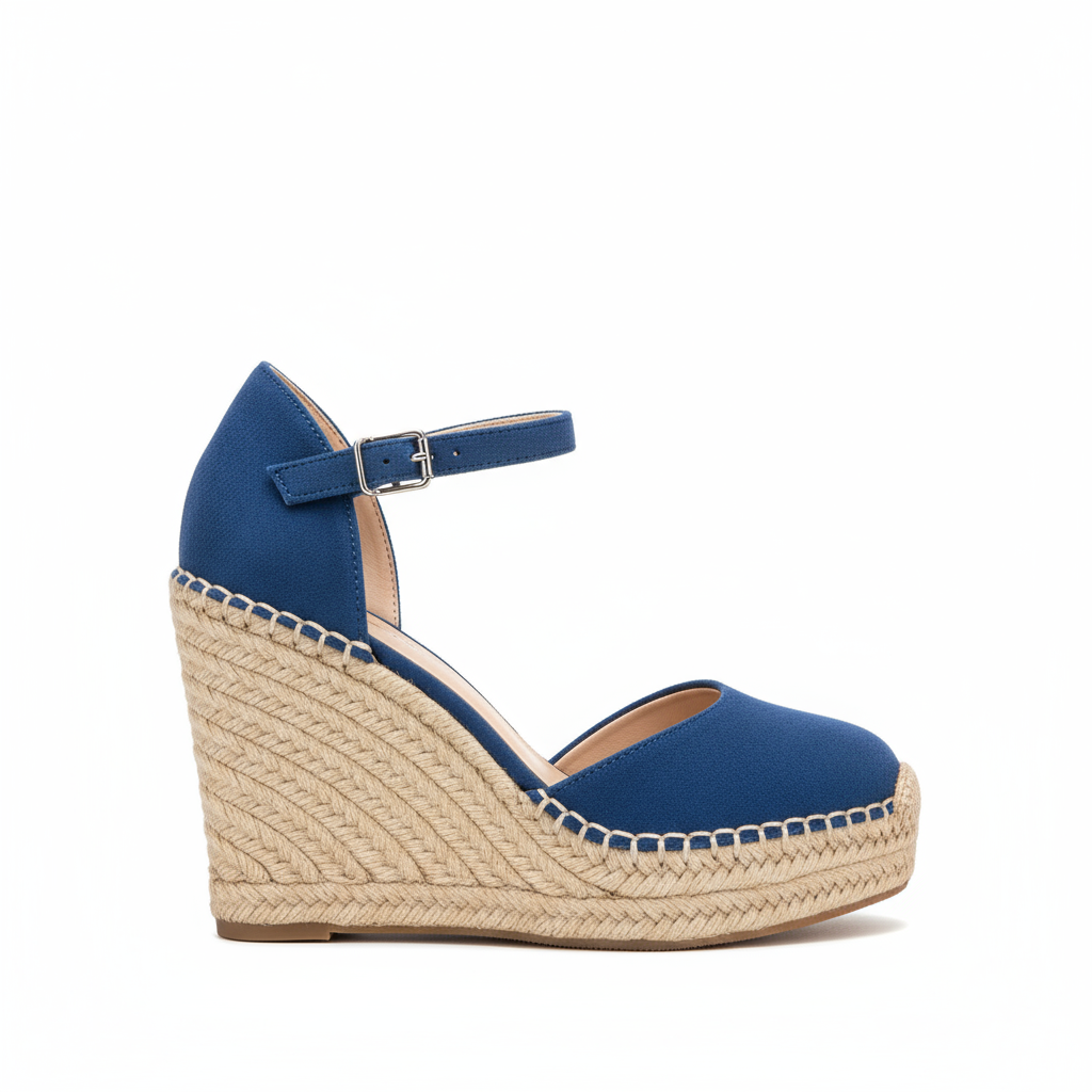 Wedge Espadrilles - Blue