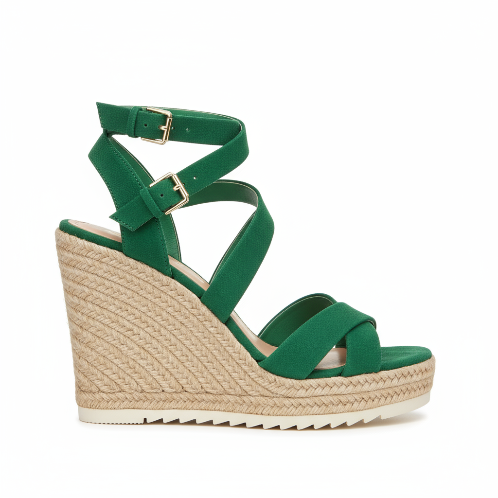 Wedge Espadrilles - Green