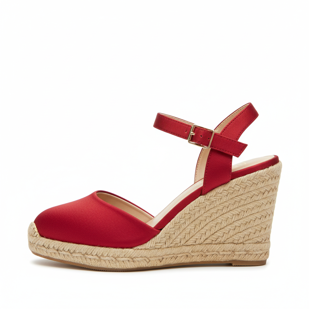 Wedge Espadrilles - Red
