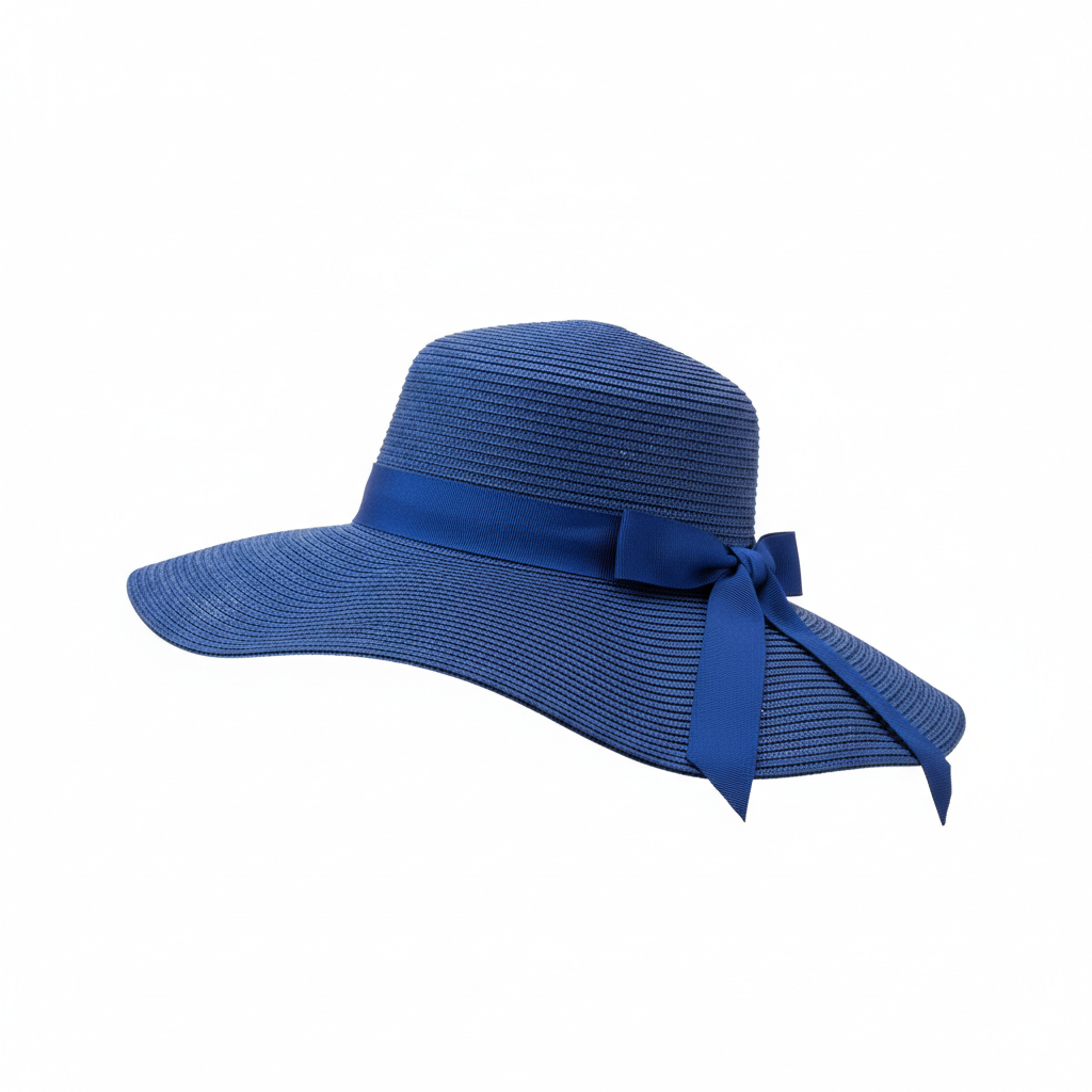 Wide Brim Sun Hat - Blue