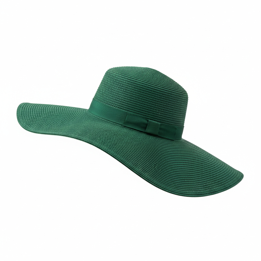 Wide Brim Sun Hat - Green