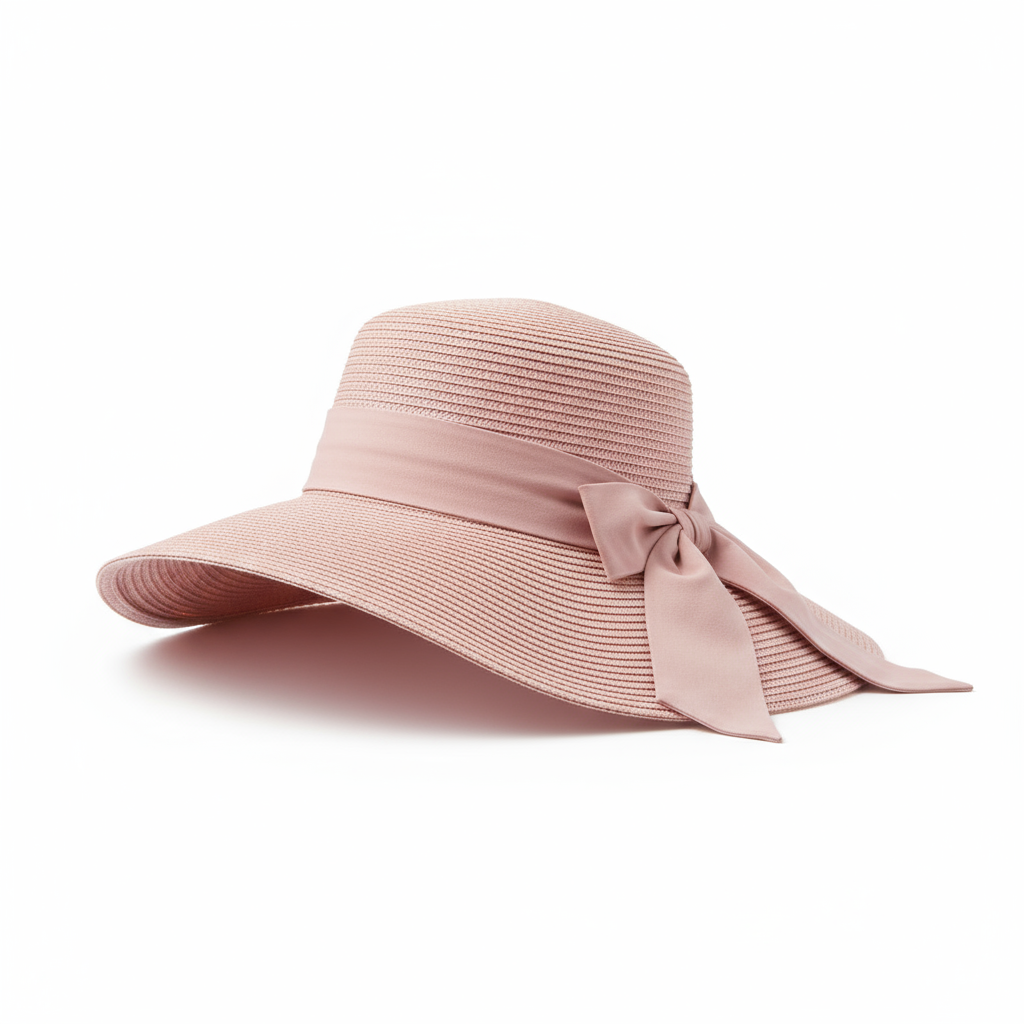 Wide Brim Sun Hat - Pink